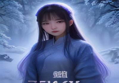 同人创作社区截图风格插图，展示韩秋雪相关二次创作的活跃氛围