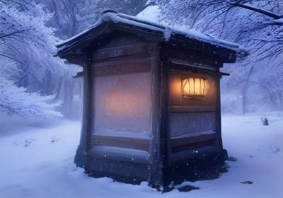 网络小说封面风格插图，秋冬季节感，与秋雪漫过的冬天氛围一致